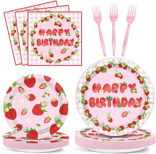 Miniatura 11 de Juego de 96 piezas de platos de papel, servilletas y tenedores para fiesta de cumpleaños número 16 para fiesta negra de dulces 16 años, platos