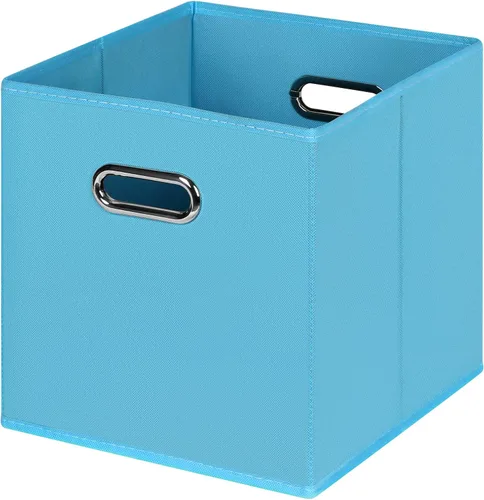 Miniatura 23 de Cubos de Almacenamiento Plegables Negros, Cajas de Almacenamiento de Tela, Organizadores de Cubos con Asas Duales para Organizador del Hogar, Juego