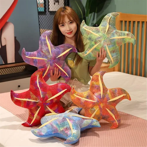 Miniatura 9 de Almohada de estrella de mar para sofá, cojín de suelo, almohada para el hogar (3.1 x 7.9 in, azul)