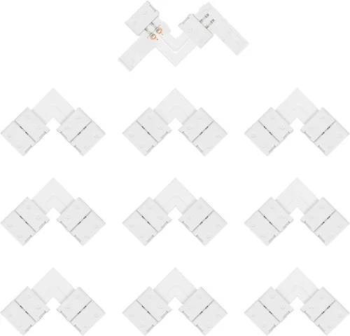Miniatura 3 de VIPMOON - Conector de tira LED, de esquina en ángulo recto, 2835 3528