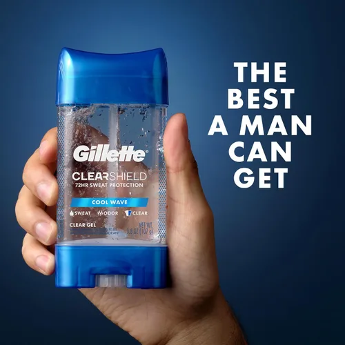 Miniatura 7 de Gillette Desodorante antitranspirante en gel transparente, ola fresca, 3.8 onzas