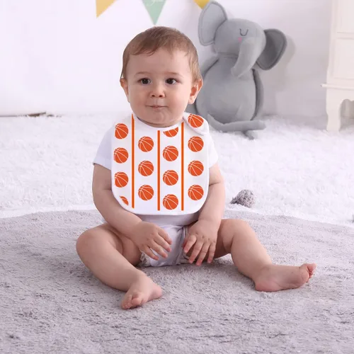 Miniatura 3 de Maiwa - 6 paquetes de baberos impermeables de algodón para bebés, niñas y niños, con broches para babeo y alimentación Multi0603