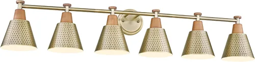 Miniatura 22 de FEMILA Apliques de Pared de 1 Luz Vintage, Apliques de Pared Industriales de Latón Antiguo, Juego de Luces de Cambiador de Baño Individual, Lámpara