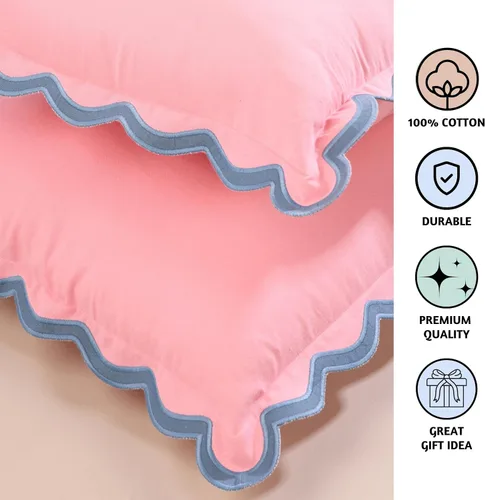 Miniatura 2 de Fundas de almohada Folkulture para sofá o para sala de estar Juego de 2 fundas de almohada (18x18) con diseño boho Fundas de almohada Rubor