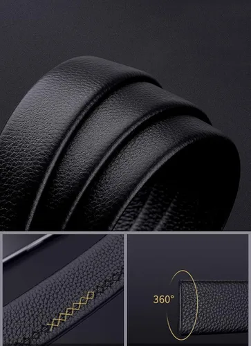 Miniatura 3 de VANNANBA Leather Ratchet Belts for Men Automatic Buckle with Belt Box Gift for Men