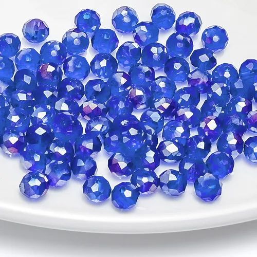 Miniatura 13 de 786 cuentas de cristal de 4 tamaños, cuentas de cristal Rondelle facetadas, cuentas de cristal Briolette, cuentas espaciadoras para pulseras, Ámbar