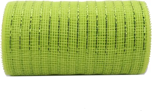 Miniatura 34 de YYCRAFT cinta metálica de malla de poliéster para decoración y manualidades, 10 yardas Rosa