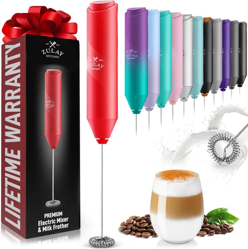 Miniatura 57 de Zulay Kitchen - Batidor eléctrico de mano para café, lattes, capuchinos, matcha y chocolate caliente, mezclador portátil para bebidas, accesorio