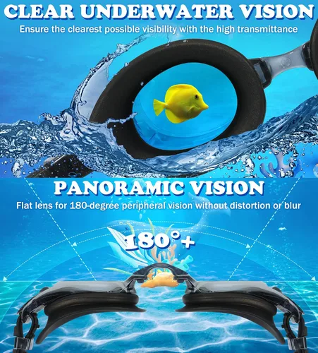 Miniatura 4 de Aegend - Paquete de 2 gafas para niños, gafas de natación para niños de 4 a 16 años, niños y niñas jóvenes, gafas de piscina antivaho, impermeables