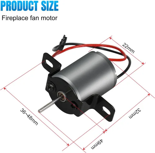 Miniatura 3 de Chimeneas de motor de ventilador de estufa con calor Chimeneas de motor de ventilador Accesorios de repuesto para chimeneas Kit de motor eléctrico