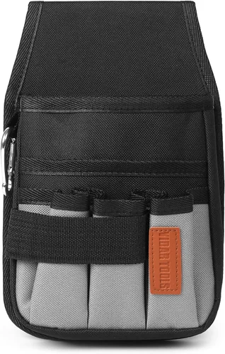 Miniatura 5 de VIDAR TOOLS Pequeña bolsa de herramientas con clip para cinturón, bolsas para cinturón de herramientas, bolsa de herramientas de electricista. Mini