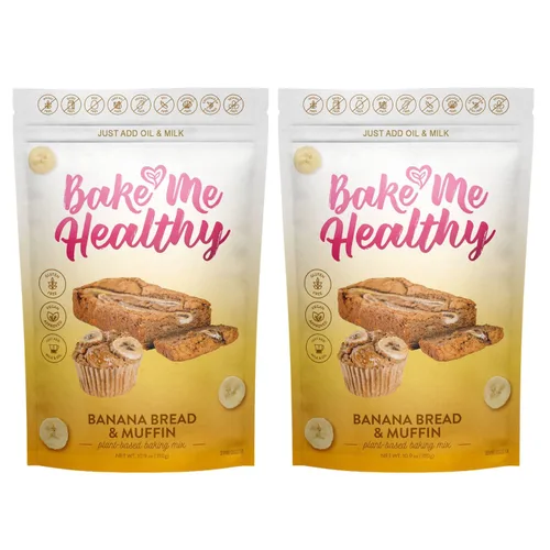 Miniatura 10 de Bake Me Healthy Mezcla para hornear brownie de chocolate amargo sin gluten, brownie vegano, sin OMG, 35% menos azúcar, apta para alérgicos, a base