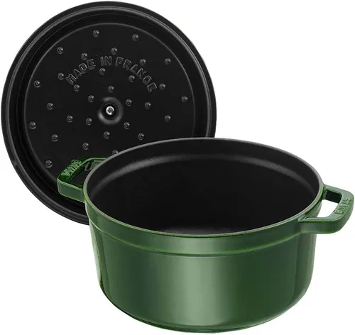 Miniatura 3 de Staub olla de hierro cocotte redonda de 6-1/4 cuartos de galón, Albahaca