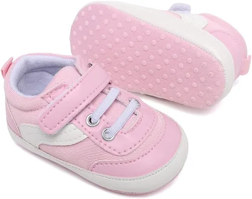 Miniatura 7 de Tenis de lona para bebés niños y niñas, suela suave, antideslizantes, ligeros, para recién nacidos, para primeros pasos, para cuna de 0 a 18 meses