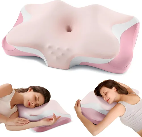 Miniatura 11 de Almohada cervical para aliviar el dolor de cuello, almohadas ergonómicas refrescantes de espuma viscoelástica para dormir, almohada de apoyo