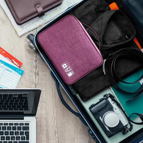 Miniatura 8 de VOCUS Organizador de Electrónica para Viaje Organizador de Cables de Viaje Bolsa para Accesorios Electrónicos, Estuche Portátil de Gran
