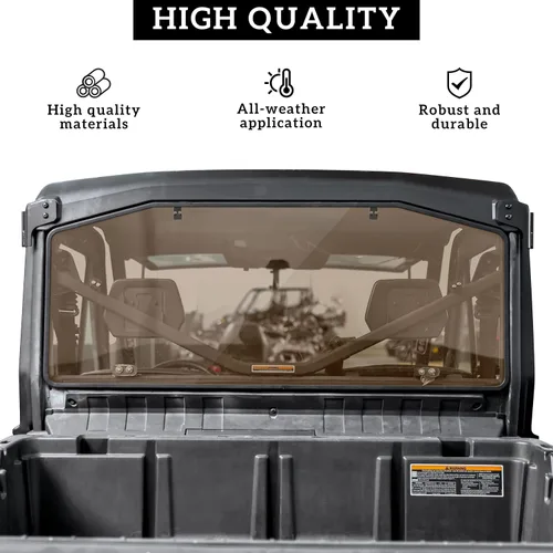 Miniatura 2 de SAUTVS Parabrisas trasero tintado oscuro para Can Am Defender, panel trasero resistente para Can-Am Defender HD5 HD7 HD8 HD9 HD10 Max 2016-2026