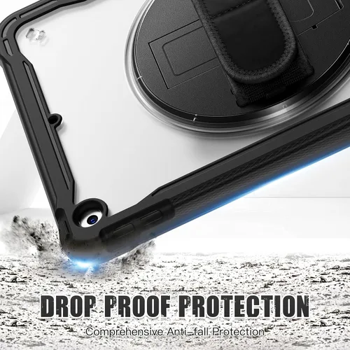 Miniatura 7 de BLOSOMEET Funda transparente para iPad de 9ª/8ª/7ª generación 2021/2020/2019 de 10.2 pulgadas con protector de pantalla de vidrio templado y soporte