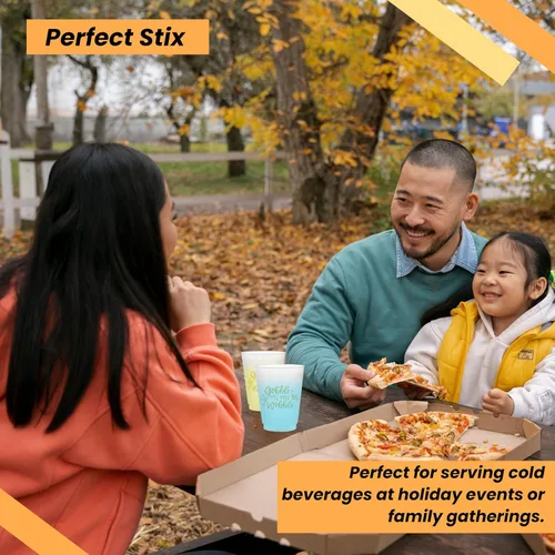 Miniatura 7 de Perfect Stix Vasos Flex Frost de 16oz con impresión Gobble Till You Wobble – Paquete de 25