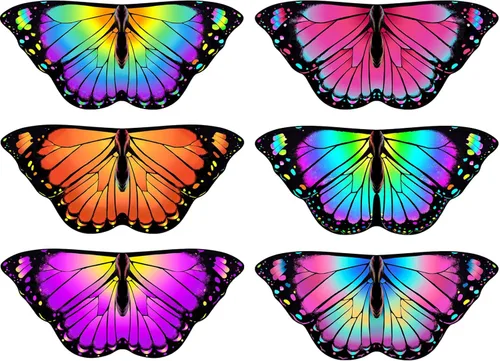 Miniatura 9 de iROLEWIN Alas de mariposa para niñas pequeñas a granel para niñas, alas de disfraces de hadas, juguetes de mariposa, regalos de fiesta, regalos