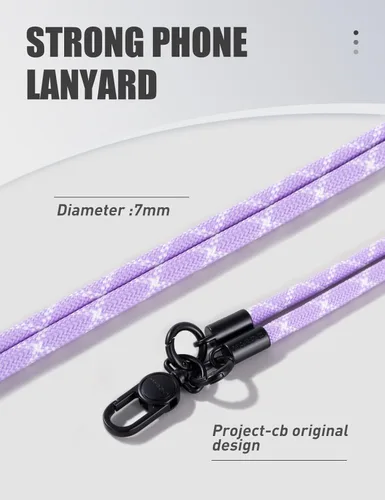 Miniatura 2 de Correa de muñeca para teléfono 1, pestaña de correa 2, pulsera para teléfono, correa de muñeca, soporte para llaves, llavero, llavero × 2 (morado)