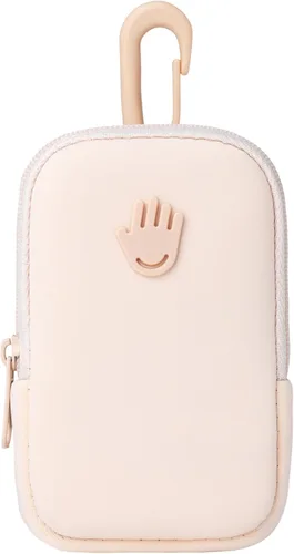 Touchette Zippered Pouch with Snap Hook – Attachable Bag Accessory Compatible with 1 FL OZ Touchland Hand Sanitizer Rosa rubor
