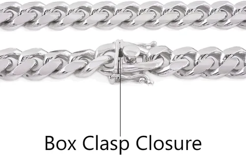 Miniatura 2 de Savlano Pulsera de plata de ley 925 maciza italiana Miami cubana para hombres y niños, fabricada en Italia, viene con una caja de regalo