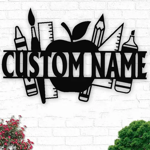 Miniatura 88 de Letrero de metal personalizado con nombre de camión, semirremolque, arte de pared para valla de garaje, patio, decoración al aire libre, letrero