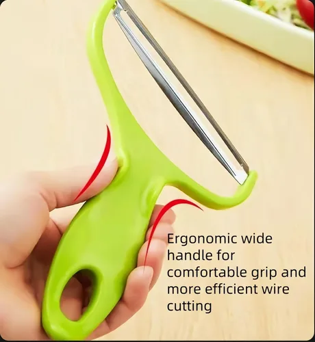 Miniatura 3 de Rallador de Verduras de Boca Ancha, rallador de ensalada, rebanador de papas para repollo, zanahorias – Rebanador Manual Ergonómico con Agarre