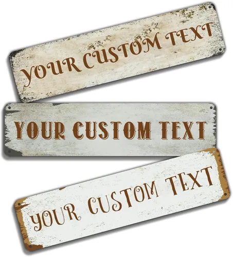 Miniatura 13 de Letrero de calle personalizado de metal con texto de nombre, letreros de carretera personalizados para exteriores, divertidos letreros de calle de 4