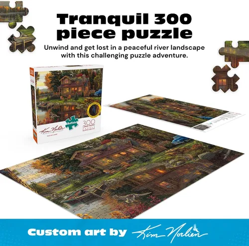 Miniatura 3 de Buffalo Games - Kim Norlien - Peace Like A River - Rompecabezas de 300 piezas para adultos - Piezas grandes y fáciles de sostener - Rompecabezas