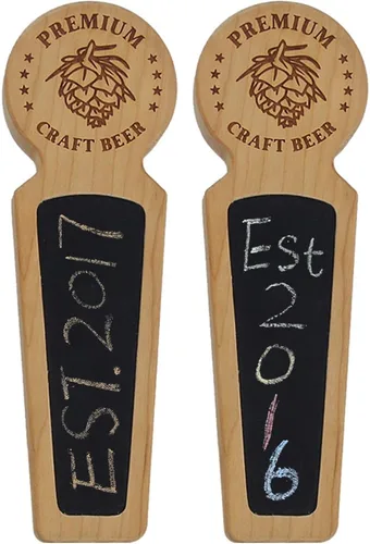 Miniatura 5 de Mango de grifo de cerveza personalizado grabado, mango de madera Kegerator, madera de nogal, 8.3 pulgadas de largo, regalos de cerveza