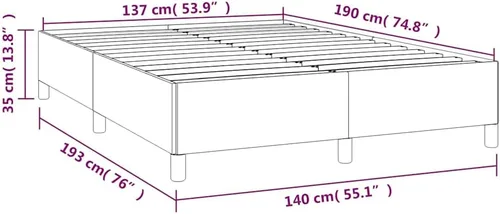 Miniatura 3 de vidaXL Marco de cama, marco de cama tapizado de plataforma, base de cama doble con soporte de listones de madera para dormitorio, gris oscuro