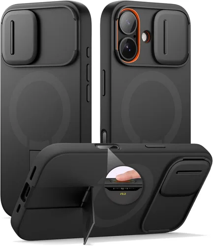Miniatura 71 de SURITCH - Funda para iPhone 17 Pro Max con cubierta de control de cámara, cubierta para cámara y soporte ajustable, compatible con MagSafe, a prueba