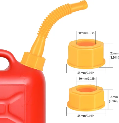 Miniatura 3 de Juego de Repuesto de Pico de Bidón de Gasolina, Kit de Repuesto de Boquilla de Bidón de Gasolina de 19 Piezas para 1/2/5/10 Galones, Picos