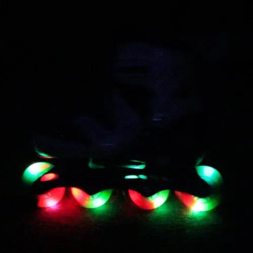 Miniatura 4 de Adjustable Inline Skates for Kids Ages 4–12, Light Up Wheels, Beginner Roller Skates for Boys & Girls, Outdoor & Indoor Skating Gift Azul