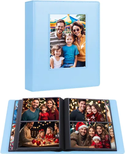 Miniatura 12 de Álbum de fotos de 272 bolsillos de 5 x 7 pulgadas con capacidad para 272 fotos, álbum de fotos de 5 x 7 pulgadas, cubierta de cuero de gran