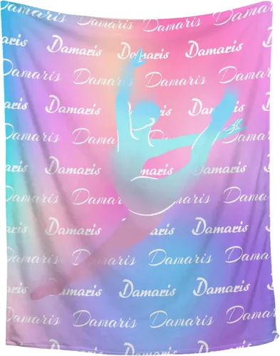 Miniatura 11 de Manta de regalo personalizada de baile con nombre para bebé, adolescente, niña, bailarina, recién nacido, danza, manta personalizada para recibir