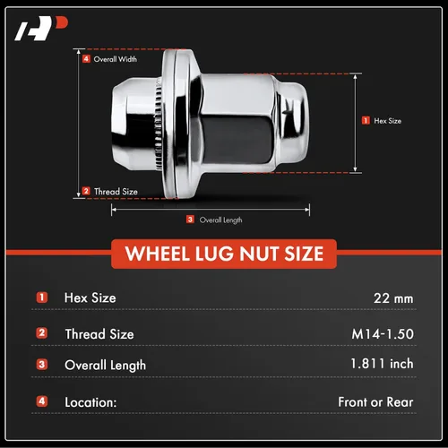 Miniatura 2 de A-Premium Juego de tuercas de rueda M14-1.50 compatibles con Toyota Tundra 2007-2021 Sequoia 2008-2021 Land Cruiser Lexus LX470 LX570 delantera