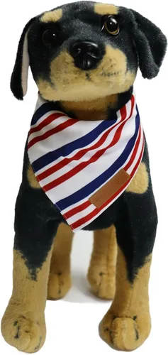 Miniatura 6 de Realeaf Bandanas para perros del 4 de julio, 2 unidades, bufanda reversible con bandera estadounidense para niños y niñas, tela duradera de primera