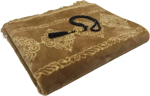 Miniatura 6 de Modefa Alfombra de oración islámica turca, grande y ancha, de terciopelo suave, Janamaz, cómoda alfombra de oración musulmana para hombres