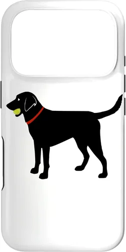 Miniatura 29 de Funda de regalo para iPhone 13 Labrador Retriever Fetch, Black Lab Play Ball Dog Lover