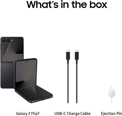 Miniatura 10 de Samsung Teléfono celular Galaxy Z Flip7, teléfono inteligente con IA de 512 GB, Android desbloqueado, batería de larga duración, 2025, negro azabache