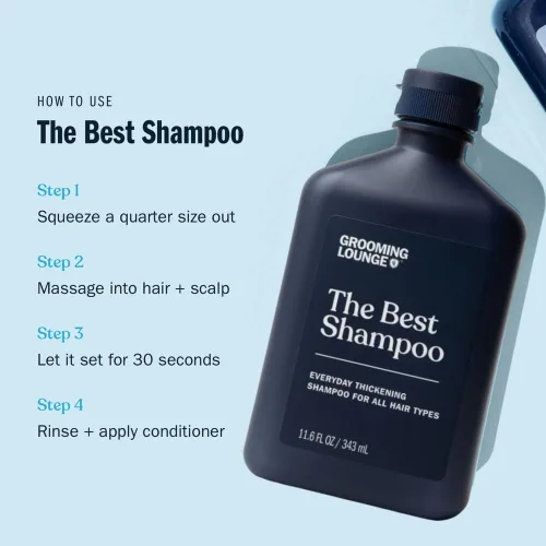 Miniatura 7 de Grooming Lounge The Best Shampoo – Aclarador del cuero cabelludo, lavado de cabello con control de encrespamiento para hombres – Promueve