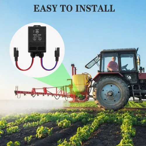 Miniatura 5 de Interruptor de control remoto inalámbrico de 12 voltios con conector SAE, interruptor remoto inalámbrico impermeable de largo alcance de 328 pies