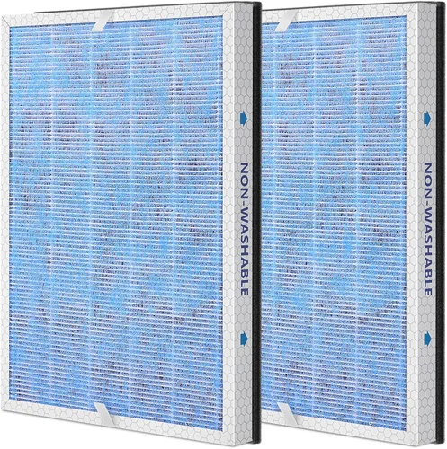 Filtro de reemplazo MSA3, Compatible con el purificador de aire Membrane Solutions MSA3/MSA3S, 【Actualizado】Filtro 3 en 1, 2 paquetes - Versión Azul