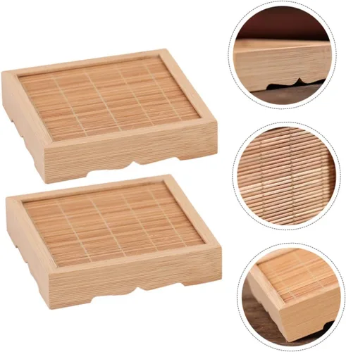 Miniatura 7 de IMIKEYA 4 piezas de base de bonsái de esquina para el hogar, tetera, estilo de mesa, tanque, soportes de patio, jarrón, muebles para estante