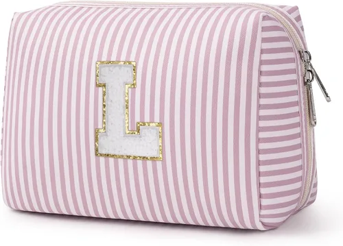 Miniatura 105 de Narwey Bolsa de maquillaje con inicial, regalos de graduación para adolescentes, niñas, niños y adolescentes, cosas de moda de 6 a 18 años, bolsa