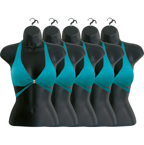 Miniatura 13 de Maniquí femenino con espalda hueca y cuerpo apilable con ganchos para colgar para exhibición de camisetas, encimera, ferias de manualidades, fotos