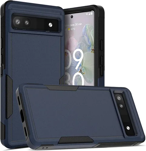 Miniatura 6 de Oumida Funda para Google Pixel 6A, funda de teléfono Dual Guard Pixel 6A, carcasa rígida de silicona híbrida a prueba de golpes, funda protectora